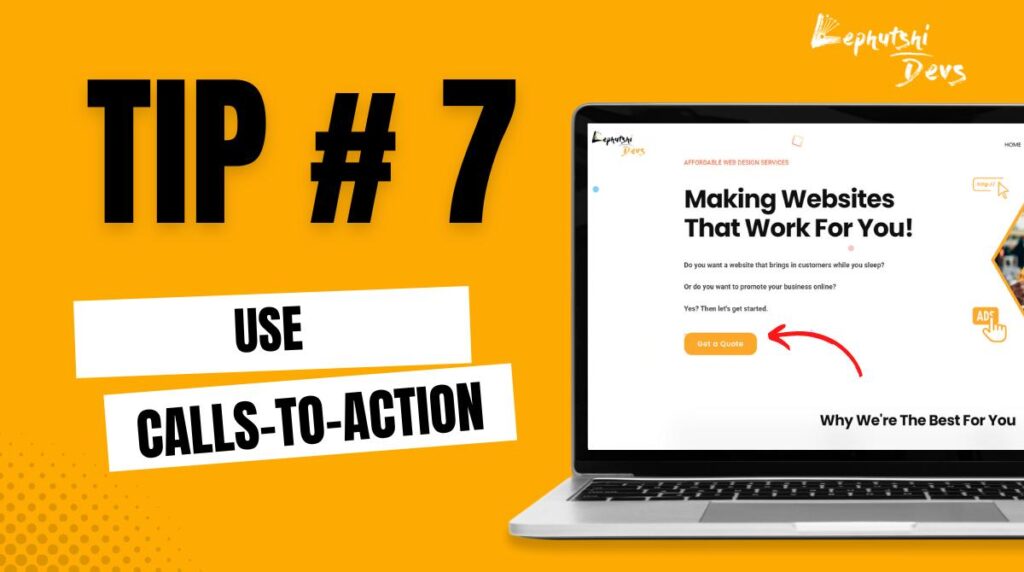 Tip 7 - Use Calls-to-Action