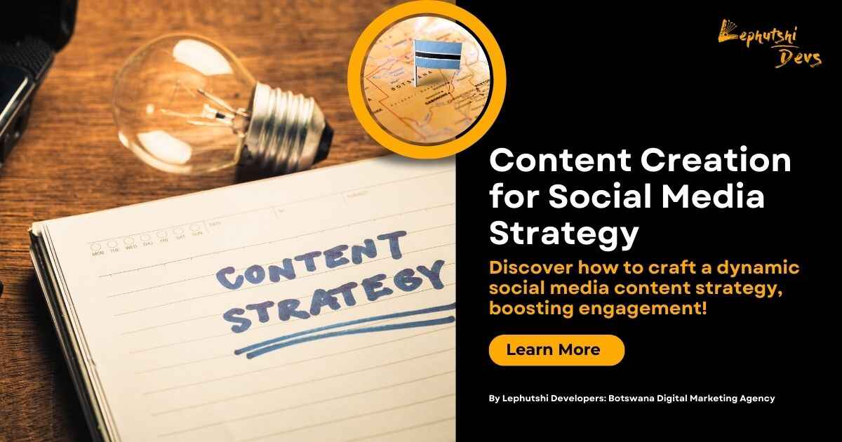 Social media content creation and planning strategy brainstorming session, empowering local businesses through synergy with Lephutshi Developers, the leading Web Design & Digital Marketing Agency, Botswana.