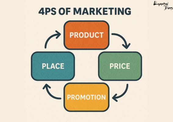 Diagram illustrating the 4Ps of Marketing in Botswana