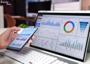 Botswana entrepreneur Google Ads data on a laptop