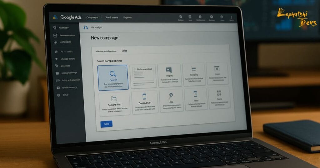 How to Start Google Ads in Botswana, google ads sign up, Lephutshi Developers – Web Design & Digital Marketing Agency, Botswana office scene