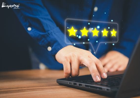Customer testimonials displayed on a business website for credibility
