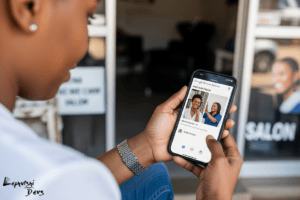 Botswana entrepreneur updating Google My Business photos for local SEO by Lephutshi Developers