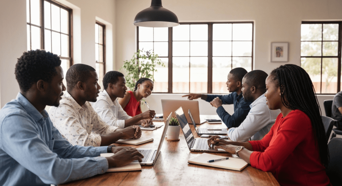 Botswana SME team in a strategy session to improve email deliverability.