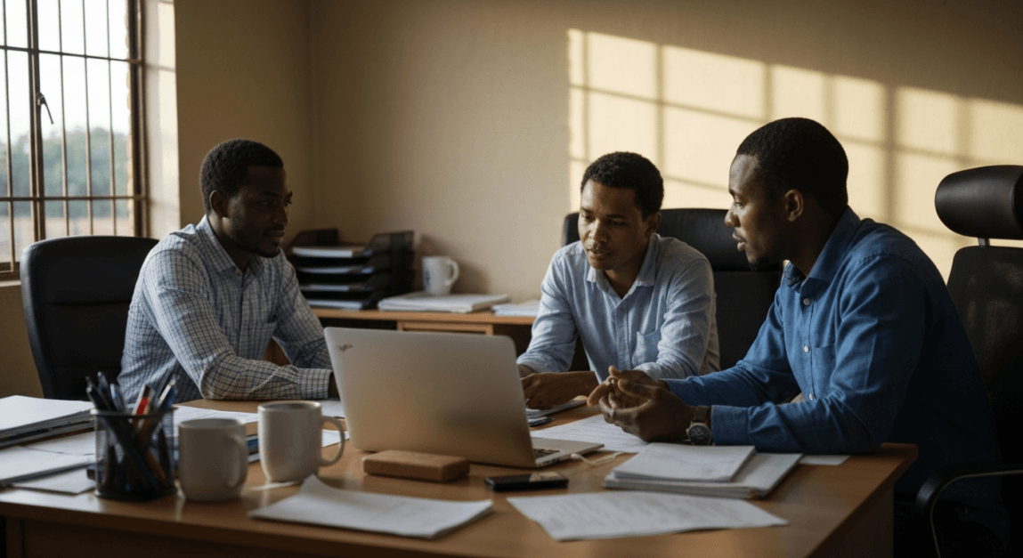 Botswana professionals optimizing a website for mobile devices