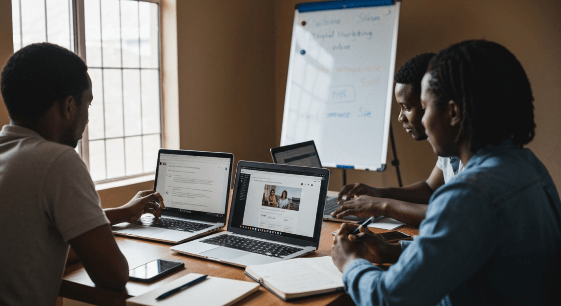 Botswana digital marketing team working on ecommerce optimization.