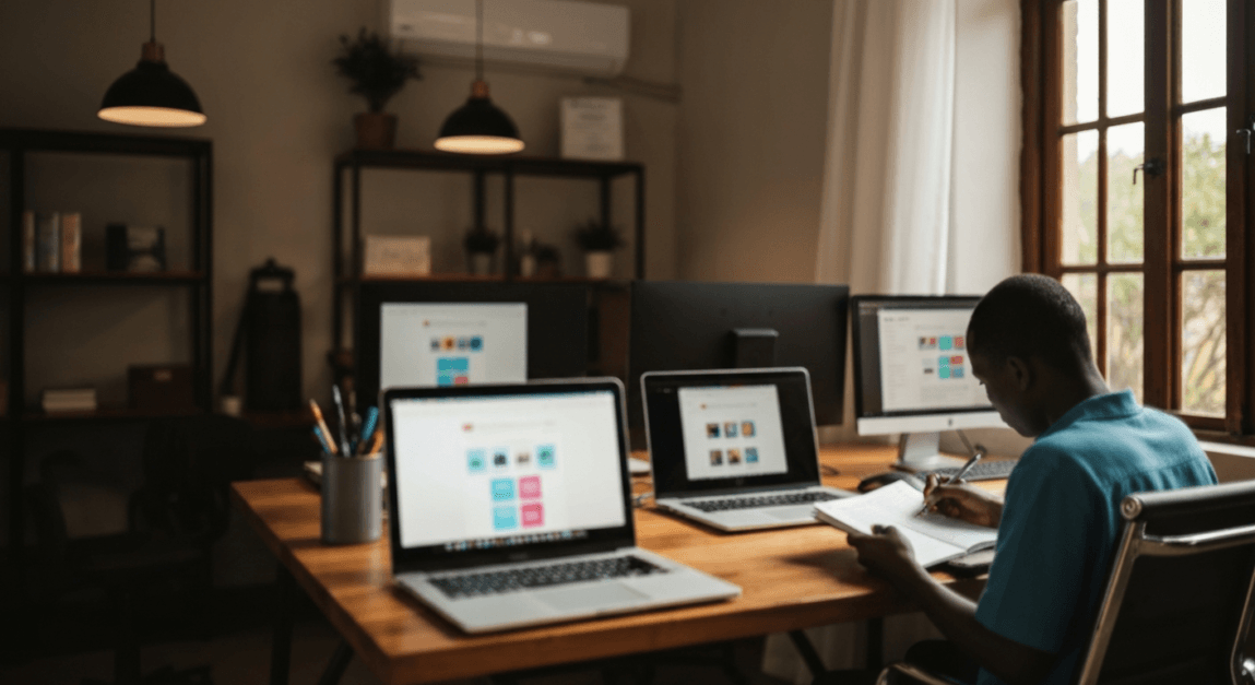 Botswana SME using ready-made templates for affordable web design