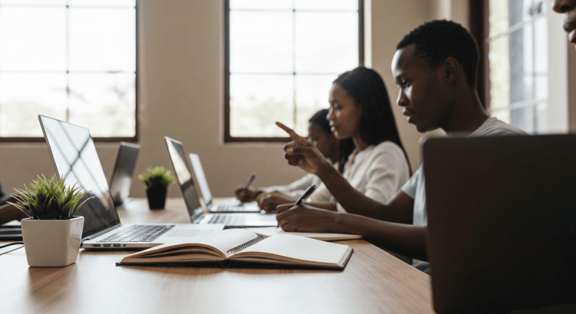 Botswana SME team collaborating on keyword research and on-page optimization strategies