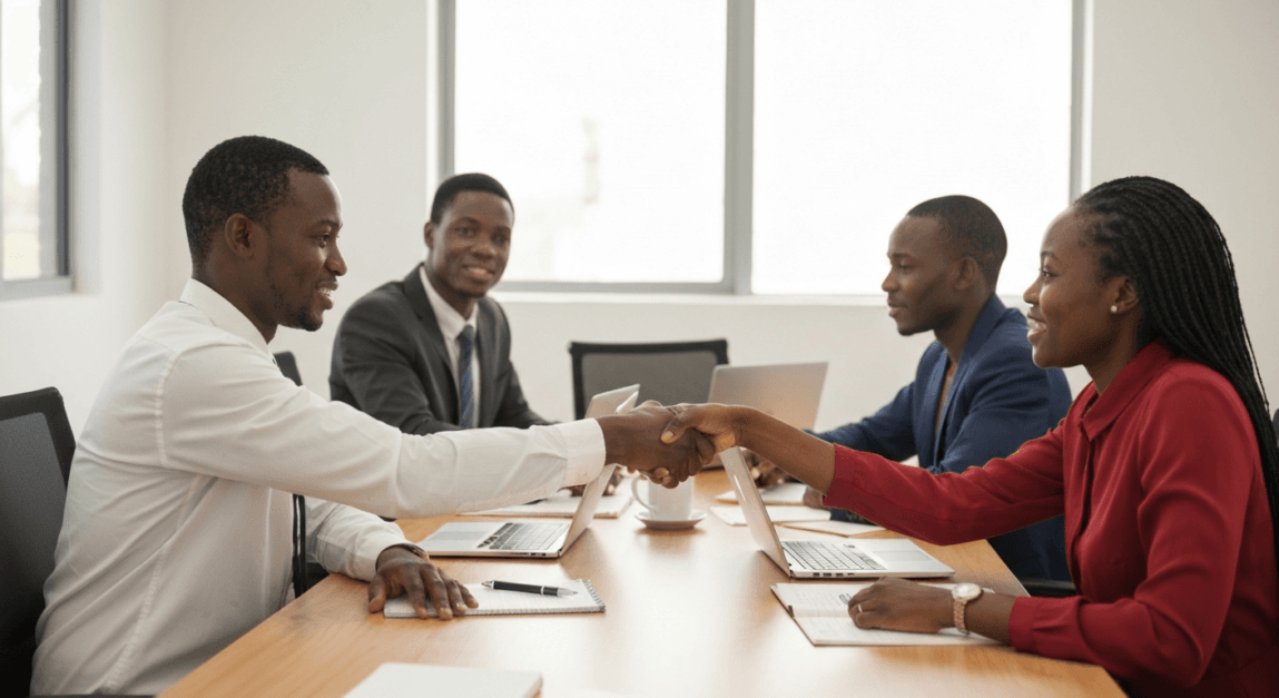 Executives forming partnerships for backlink creation in Botswana
