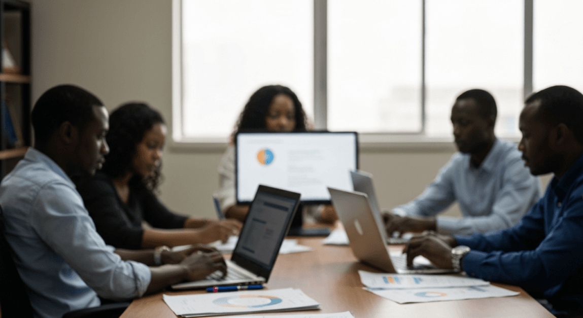 Botswana team monitoring SEO performance using digital tools