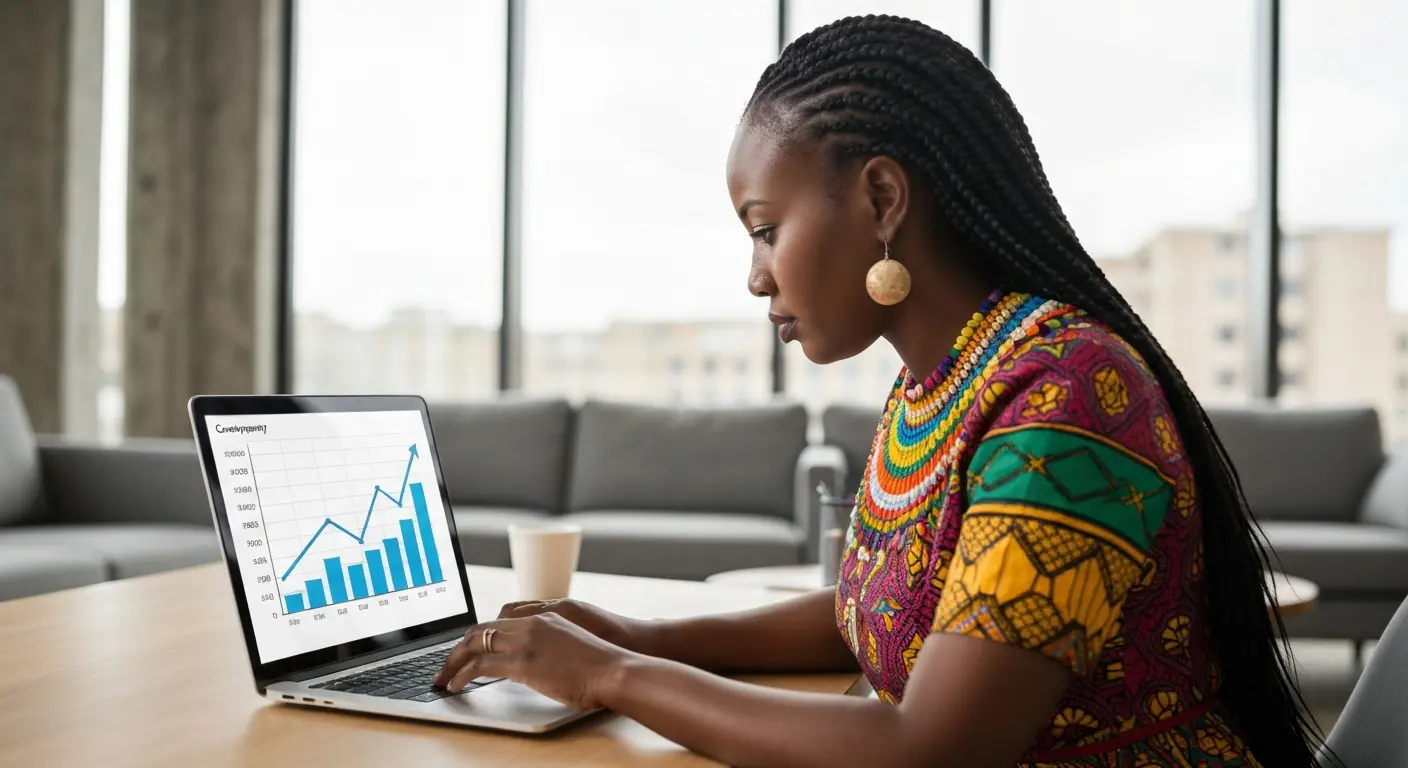 Difference between e commerce and e business with Lephutshi Developers showing growth