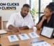 Two Botswana business owners actively planning a digital customer acquisition pipeline on a collaborative worktable.